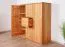 Commode haute Kapiti 21 avec système de fermeture Soft-Close, excellente qualité, cœur de hêtre massif huilé, dimensions : 129 x 111 x 45 cm, quatre portes, un tiroir