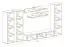 Mur de salon moderne avec trois armoires suspendues Hompland 153, Couleur : Blanc - Dimensions : 170 x 260 x 40 cm (h x l x p), avec fonction push-to-open