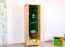 Armoire | 2 portes battantes | 1 tiroir | 1 casier | avec tringle à vêtements | 65 cm de large | Bois massif | Couleur: Naturel Abbildung