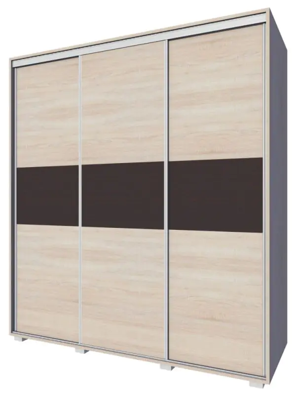 Armoire à portes coulissantes / armoire Rabaul 40, couleur : chêne Sonoma - Dimensions : 210 x 160 x 60 cm (H x L x P)