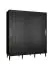 Armoire sobre à portes coulissantes avec suffisamment d'espace de rangement Jotunheimen 104, couleur : noir - Dimensions : 208 x 180,5 x 62 cm (H x L x P)