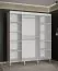 Armoire à portes coulissantes avec grand miroir Jotunheimen 187, Couleur : Blanc - Dimensions : 208 x 180,5 x 62 cm (H x L x P)
