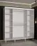 Armoire à vêtements stylée avec 10 compartiments Jotunheimen 273, couleur : blanc - dimensions : 208 x 200,5 x 62 cm (h x l x p)