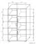 Armoire colonne double Tabubil 19, Couleur : wengé / gris - Dimensions : 145 x 80 x 41 cm (H x L x P)