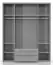 Armoire à portes battantes / penderie Siumu 29, Couleur : Blanc / Blanc brillant - 224 x 182 x 56 cm (H x L x P)