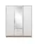 Armoire à portes battantes / armoire Hannut 12, couleur : blanc / chêne - Dimensions : 190 x 150 x 56 cm (H x L x P)