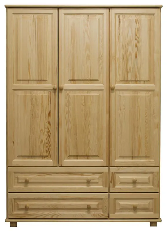 Armoire de vestiaire Bois massif, Couleur: Naturel 190x133x60 cm Abbildung