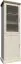 Vitrine Badile 10, couleur : blanc pin / brun - 187 x 57 x 39 cm (h x l x p)