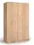 Armoire à portes battantes / armoire Sidonia 01, couleur : brun chêne - 200 x 123 x 53 cm (h x l x p)
