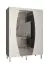 Armoire avec deux barres de penderie Jotunheimen 173, couleur : blanc - dimensions : 208 x 150,5 x 62 cm (h x l x p)