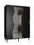 Armoire design moderne Jotunheimen 186, couleur : noir - dimensions : 208 x 150,5 x 62 cm (h x l x p)