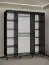 Armoire au design moderne Jotunheimen 152, Couleur : Noir - Dimensions : 208 x 180,5 x 62 cm (h x l x p)