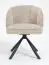 Chaise pivotante Maridi 270, couleur : beige - Dimensions : 82 x 62 x 62 cm (h x l x p)