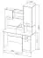 Bureau avec armoire attenante Fafe 18, Couleur : Chêne Riviera / Blanc - Dimensions : 195 x 200 x 54 cm (H x L x P)