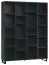 Étagère Chiflero 25, couleur : noir - Dimensions : 195 x 149 x 38 cm (h x l x p)