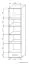 Vitrine Kavieng 25, couleur : chêne / blanc - Dimensions : 200 x 50 x 40 cm (H x L x P)