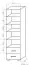 Étagère Ciomas 17, Couleur : Chêne de Sonoma / Gris - Dimensions : 190 x 50 x 40 cm (H x L x P)