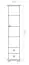 Armoire étroite, Pin Bois massif Blanc - Dimensions: 195 x 45 x 42 cm (H x L x P)