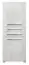 Armoire Garim 48, Couleur : Blanc brillant - Dimensions : 194 x 76 x 35 cm (H x L x P)