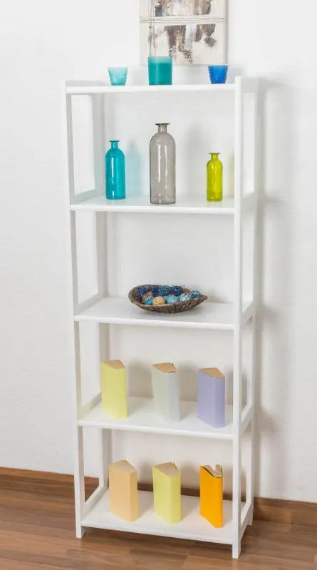 Étagère - 60 cm de large, Pin Bois-massif, Couleur: Blanc Abbildung