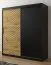 Armoire grand format avec grand espace de rangement Mulhacen 23, Couleur : Noir mat / Chêne artisan - Dimensions : 200 x 180 x 62 cm (h x l x p), avec 10 compartiments
