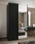 Penderie / Armoire à portes coulissantes / 6 compartiments / Couleur : Noir / 2 tringles à vêtements / 245,5 x 130 x 64 cm / Soft-Close / Miroir / 2 portes coulissantes