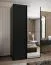 Penderie / Armoire à portes coulissantes / 245,5 x 140 x 64 cm / Couleur : Noir / 2 tringles à vêtements / Soft-Close / 2 portes coulissantes / Miroir / 6 compartiments