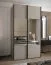 Penderie / Armoire à portes coulissantes / Couleur : Cachemire / 2 portes coulissantes / Soft-Close / 245,5 x 130 x 64 cm / Miroir / 2 tringles à vêtements / 6 compartiments