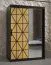 Exceptionnelle armoire à cinq casiers Zumsteinspitze 14, Couleur : Noir mat - Dimensions : 200 x 120 x 62 cm (H x L x P), avec une porte à miroir