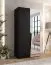 Armoire / 1 porte miroir / Couleur : Noir / 1 compartiment / Poignées : Noir / 1 tringle à vêtements / 1 mètre de large / Fonction Soft-Close / Dimensions : 100 x 52 x 202 cm