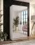 Armoire à portes battantes / Couleur : Blanc / 1 compartiment / Poignées : Noir / Dimensions : 100 x 52 x 202 cm / 1 tringle à vêtements / Armoire de chambre à coucher avec miroir / Fonction Soft-Close