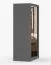 Armoire penderie à portes coulissantes avec miroir | 200 x 100 x 64 cm | Gris | Biokovo 03 | 2 portes | 7 compartiments