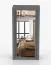 Armoire penderie à portes coulissantes avec miroir | 200 x 100 x 64 cm | Gris | Biokovo 03 | 2 portes | 7 compartiments