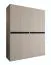 Armoire / Cachemire / 8 portes battantes / 6 compartiments / Système de fermeture Soft-Close / 2 tringles à vêtements / 160 x 52 x 203 cm / Finition haut de gamme / Pour chambre à coucher