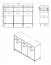 Buffet lumineux Sabas 11 | 3 tiroirs, 3 portes, 6 compartiments | Blanc & Noir | 90 x 138 x 40 cm | Salon