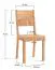 Chaise en chêne massif Nievre 03 | Assise rembourrée marron | Design minimaliste | 90 x 41 x 41 cm