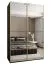 Penderie / Armoire à portes coulissantes / Miroir / 245,5 x 160 x 64 cm / 2 tringles à vêtements / Soft-Close / 11 compartiments / Couleur : Noir / 2 portes coulissantes