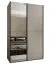 Penderie / Armoire à portes coulissantes / 11 compartiments /Couleur : Cachemire / Miroir / Soft-Close / 2 portes coulissantes / 2 tringles à vêtements / 245,5 x 160 x 64 cm