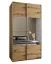 Penderie / Armoire à portes coulissantes / Couleur : Chêne Artisan / Miroir / 6 compartiments / Soft-Close / 2 tringles à vêtements / 2 portes coulissantes / 245,5 x 140 x 64 cm