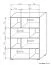 Commode Kavieng 09, couleur : chêne / blanc - Dimensions : 130 x 90 x 40 cm (H x L x P)