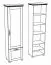 Armoire haute Cuenca 07 | Chêne & Blanc | 209 x 60 x 39 cm | 2 portes, 5 étagères, Soft-Close