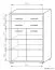 Commode Kerowagi 06, couleur : chêne Sonoma - Dimensions : 125 x 85 x 41 cm (H x L x P)