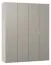 Armoire à portes battantes / armoire Bellaco 40, couleur : blanc / gris - Dimensions : 232 x 185 x 57 cm (H x L x P)