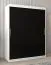 150 cm de large Armoire avec 5 casiers et 2 portes | Couleur: Blanc / Noir Abbildung