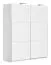 Chambre à coucher - Armoire, Couleur: Blanc / Blanc brillant - 222 x 179 x 64 cm (H x L x P) Abbildung