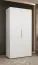 Armoire penderie 2 portes Korab 05 | Blanc | 100 cm | Poignées or | Soft-Close | 1 étagère, 1 tringle