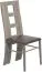 Chaise Selun 15 | Finition chêne truffe & assise grise | 97 x 43 x 40 cm | Design moderne