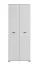 Armoire de bureau Toivala 01 | 204 x 79 x 34 cm | 2 portes verrouillables | 5 compartiments | Coloris gris clair