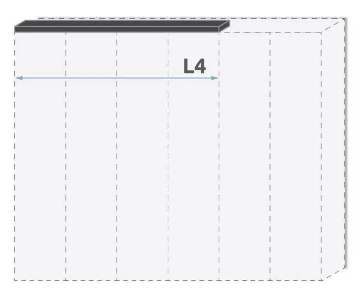 Cadre supérieur pour armoire à portes battantes / Penderie Faleasiu et modules d'extension, Couleur : Blanc - largeur : 182 cm