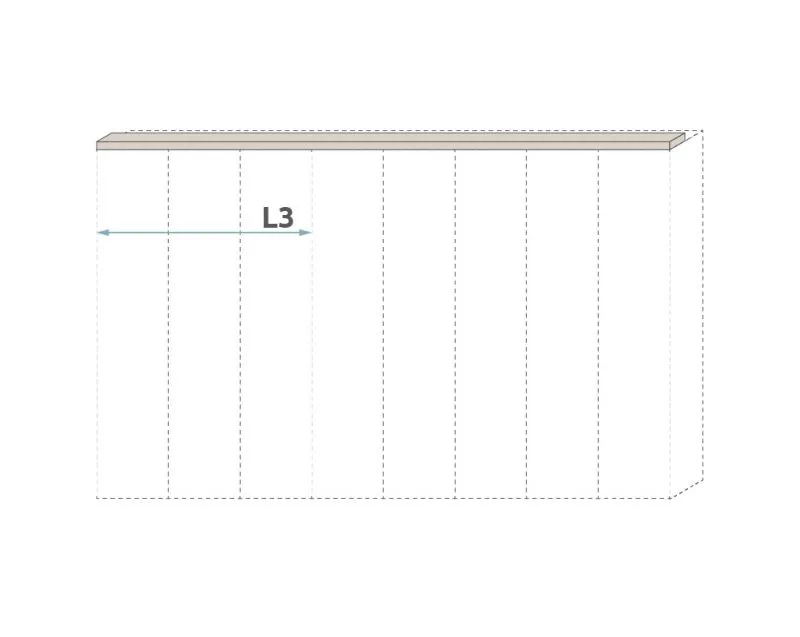 Cadre supérieur pour armoire à portes battantes / Armoire Neiafu et modules d'extension, couleur : cachemire, Largeur : 137 cm